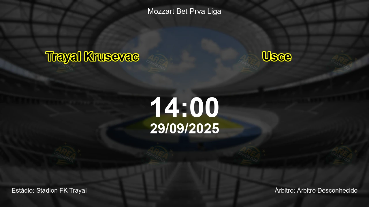 Palpite e análise do jogo Trayal Krusevac vs Usce pela Mozzart Bet Prva Liga