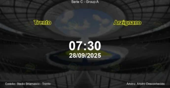 Palpite e análise do jogo Trento vs Arzignano pela Serie C - Group A