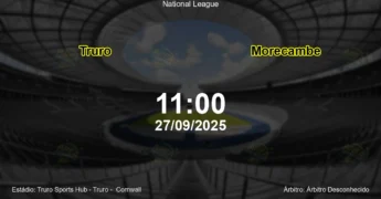 Palpite e análise do jogo Truro vs Morecambe pela National League