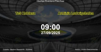Palpite e análise do jogo TuS Koblenz vs Arminia Ludwigshafen pela Oberliga Rheinland-Pfalz/Saar