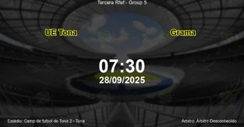 Palpite e análise do jogo UE Tona vs Grama pela Tercera Rfef - Group 5