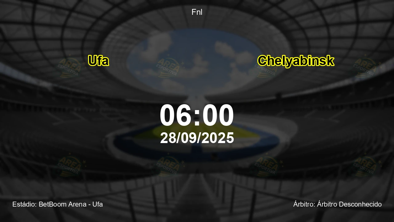 Palpite e análise do jogo Ufa vs Chelyabinsk pela Fnl