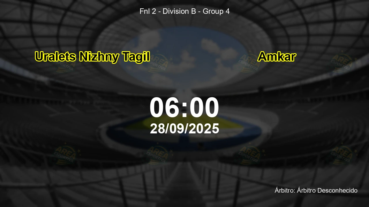 Palpite e análise do jogo Uralets Nizhny Tagil vs Amkar pela Fnl 2 - Division B - Group 4