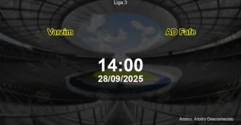 Palpite e análise do jogo Varzim vs AD Fafe pela Liga 3