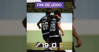 Jogadoras do Vasco Feminino comemorando a goleada de 19 a 0 no Campeonato Carioca. Créditos: Instagram @vasco_feminino