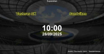 Palpite e análise do jogo Vasteras SK vs Sandviken pela Superettan