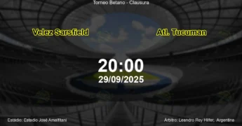 Palpite e análise do jogo Velez Sarsfield vs Atl. Tucuman pela Torneo Betano - Clausura