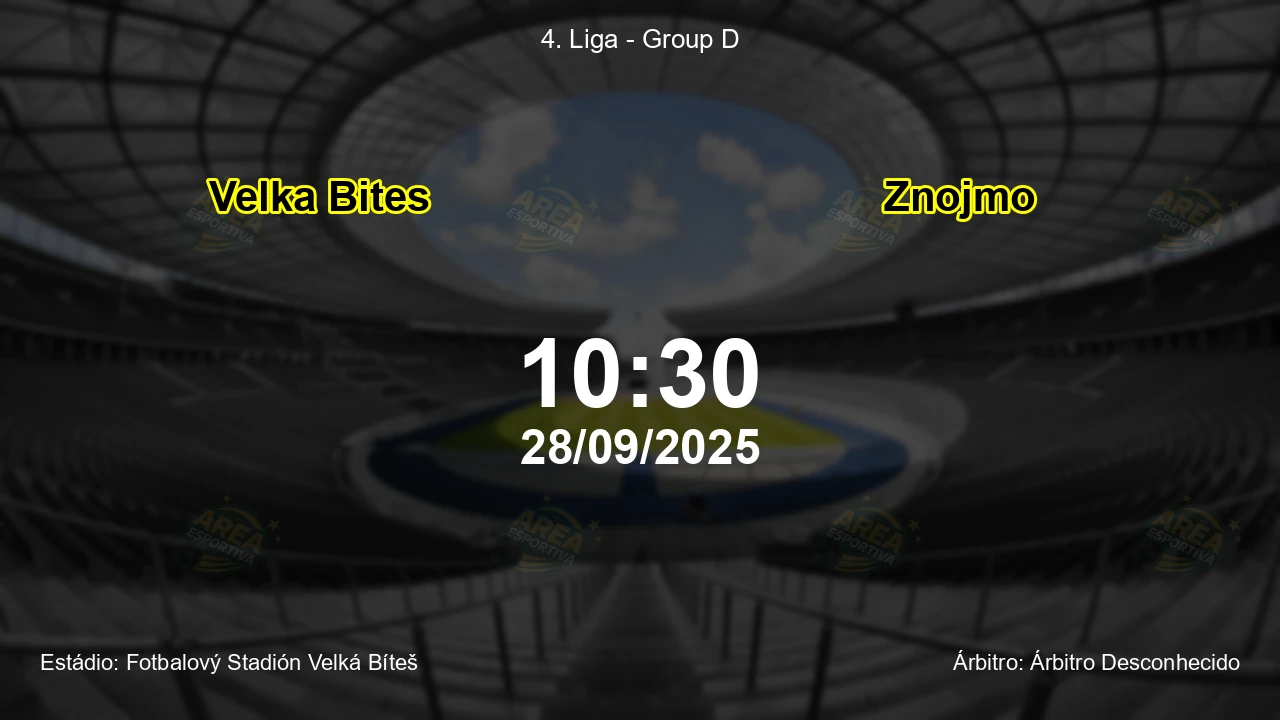 Palpite e análise do jogo Velka Bites vs Znojmo pela 4. Liga - Group D