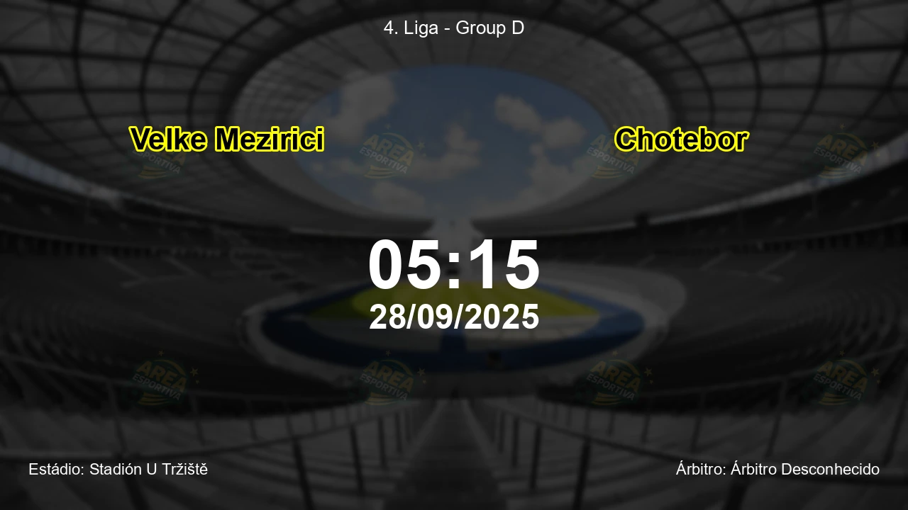 Palpite e análise do jogo Velke Mezirici vs Chotebor pela 4. Liga - Group D