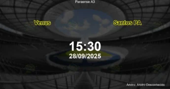 Palpite e análise do jogo Venus vs Santos PA pela Paraense A3