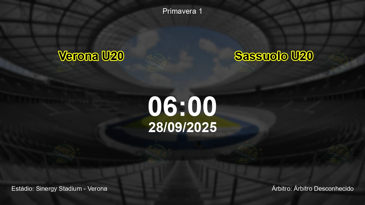 Palpite e análise do jogo Verona U20 vs Sassuolo U20 pela Primavera 1