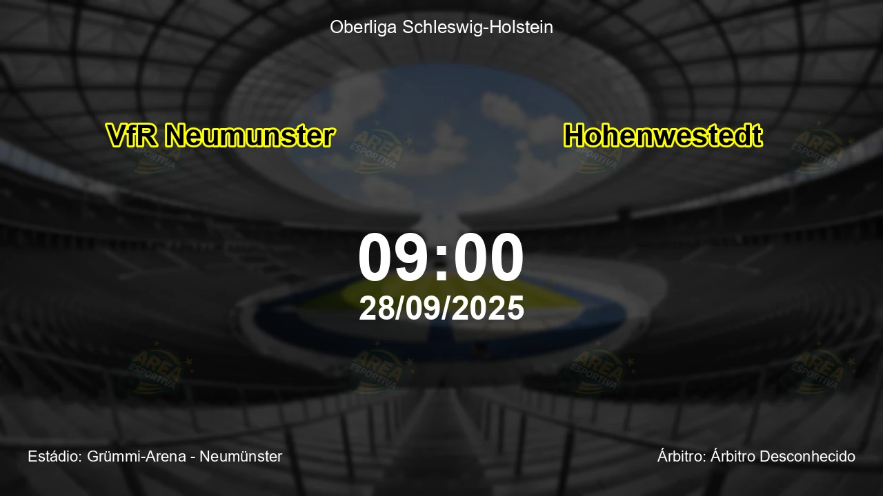 Palpite e análise do jogo VfR Neumunster vs Hohenwestedt pela Oberliga Schleswig-Holstein