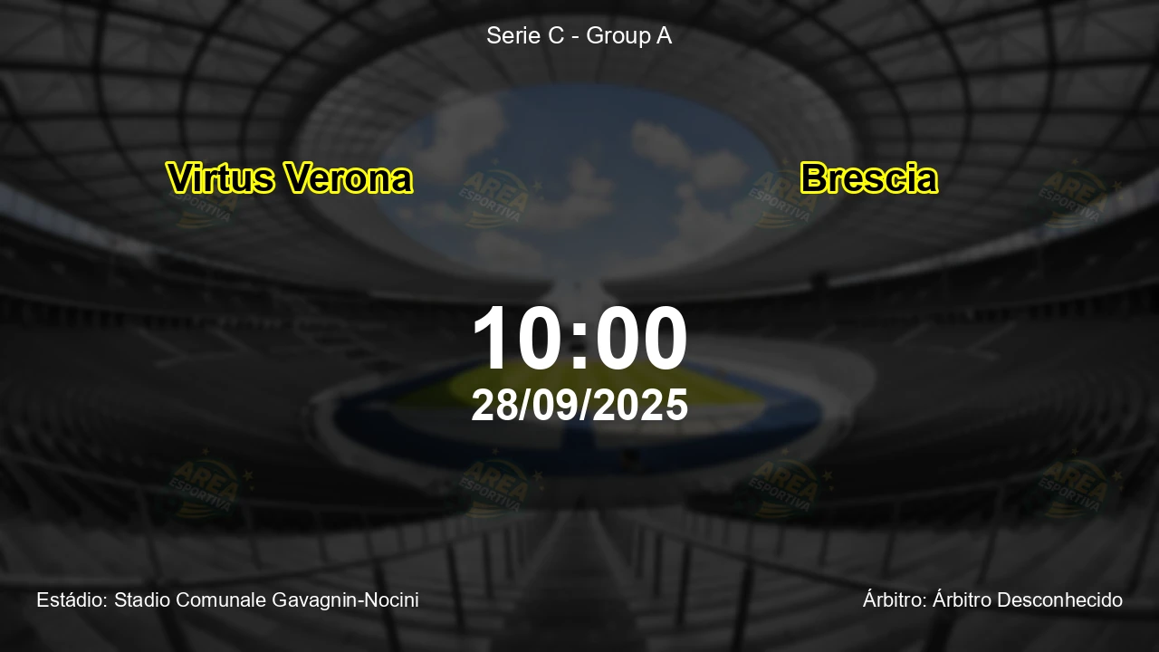 Palpite e análise do jogo Virtus Verona vs Brescia pela Serie C - Group A