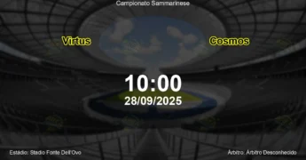 Palpite e análise do jogo Virtus vs Cosmos pela Campionato Sammarinese