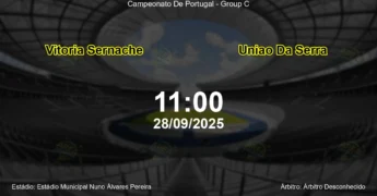 Palpite e análise do jogo Vitoria Sernache vs Uniao Da Serra pela Campeonato De Portugal - Group C