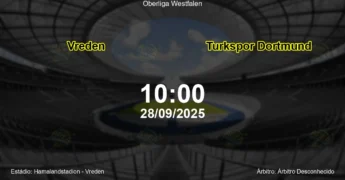Palpite e análise do jogo Vreden vs Turkspor Dortmund pela Oberliga Westfalen