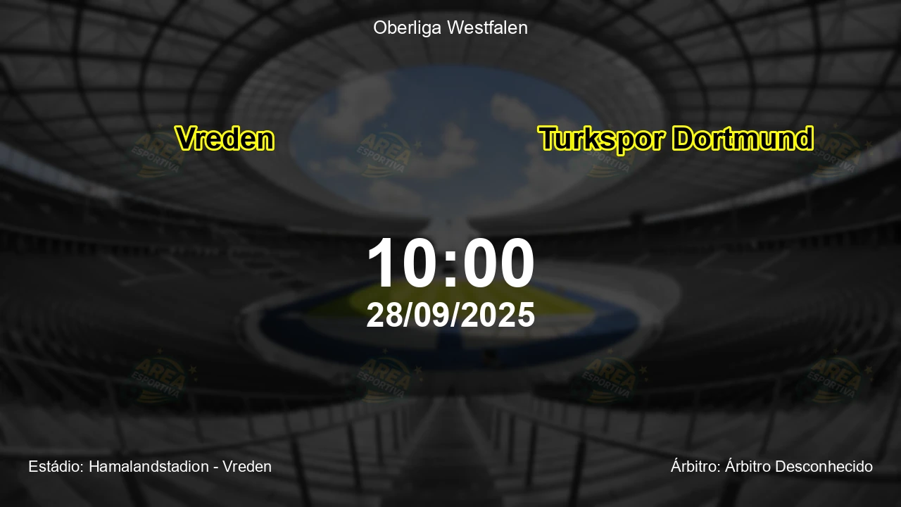 Palpite e análise do jogo Vreden vs Turkspor Dortmund pela Oberliga Westfalen