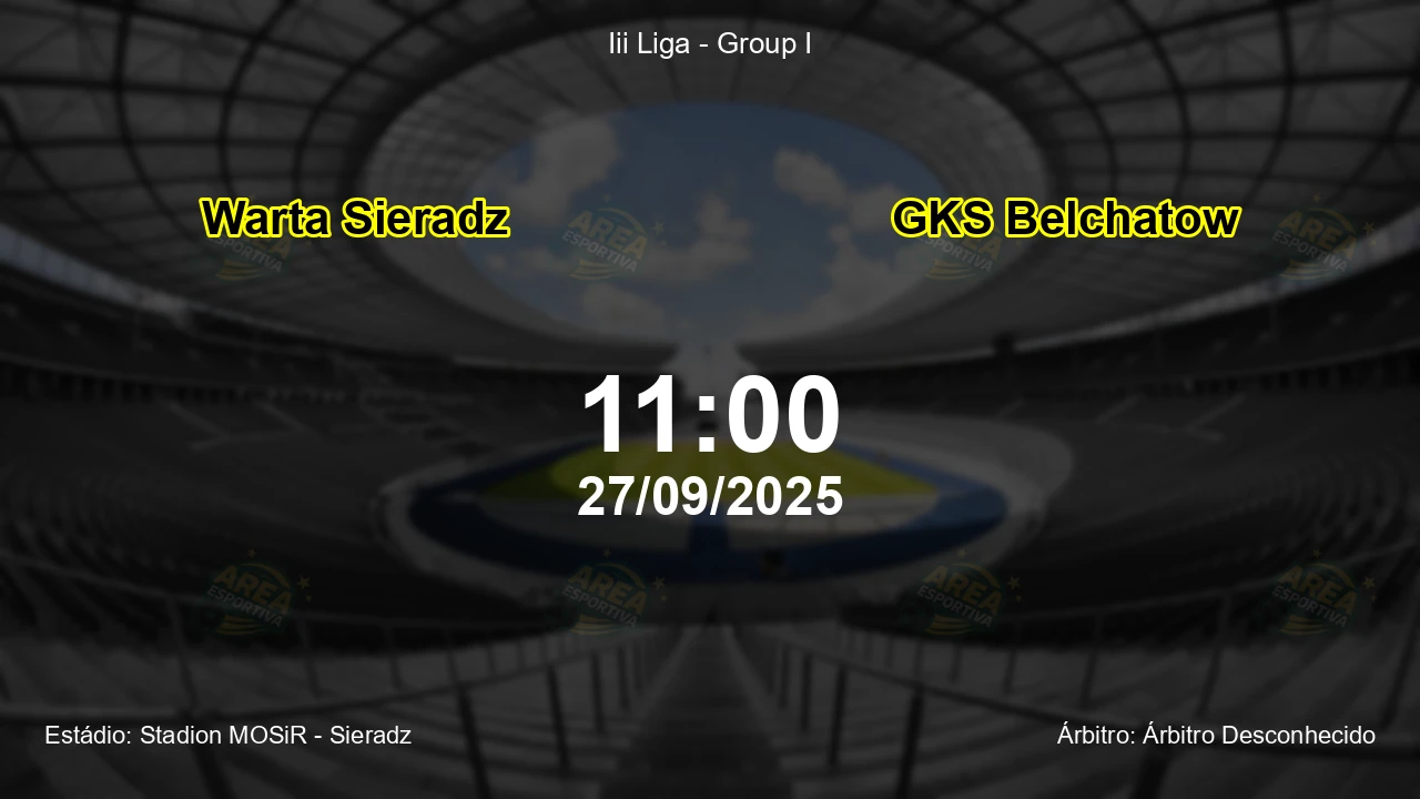 Palpite e análise do jogo Warta Sieradz vs GKS Belchatow pela Iii Liga - Group I