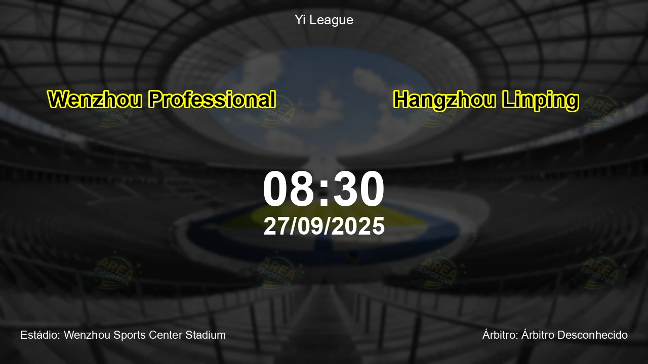 Palpite e análise do jogo Wenzhou Professional vs Hangzhou Linping pela Yi League