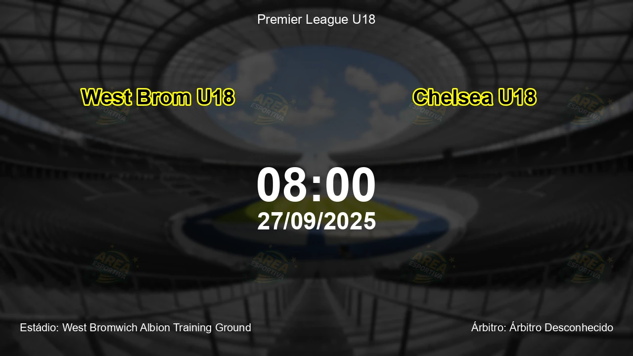Palpite e análise do jogo West Brom U18 vs Chelsea U18 pela Premier League U18