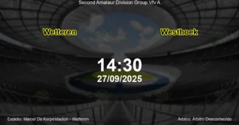 Palpite e análise do jogo Wetteren vs Westhoek pela Second Amateur Division Group Vfv A