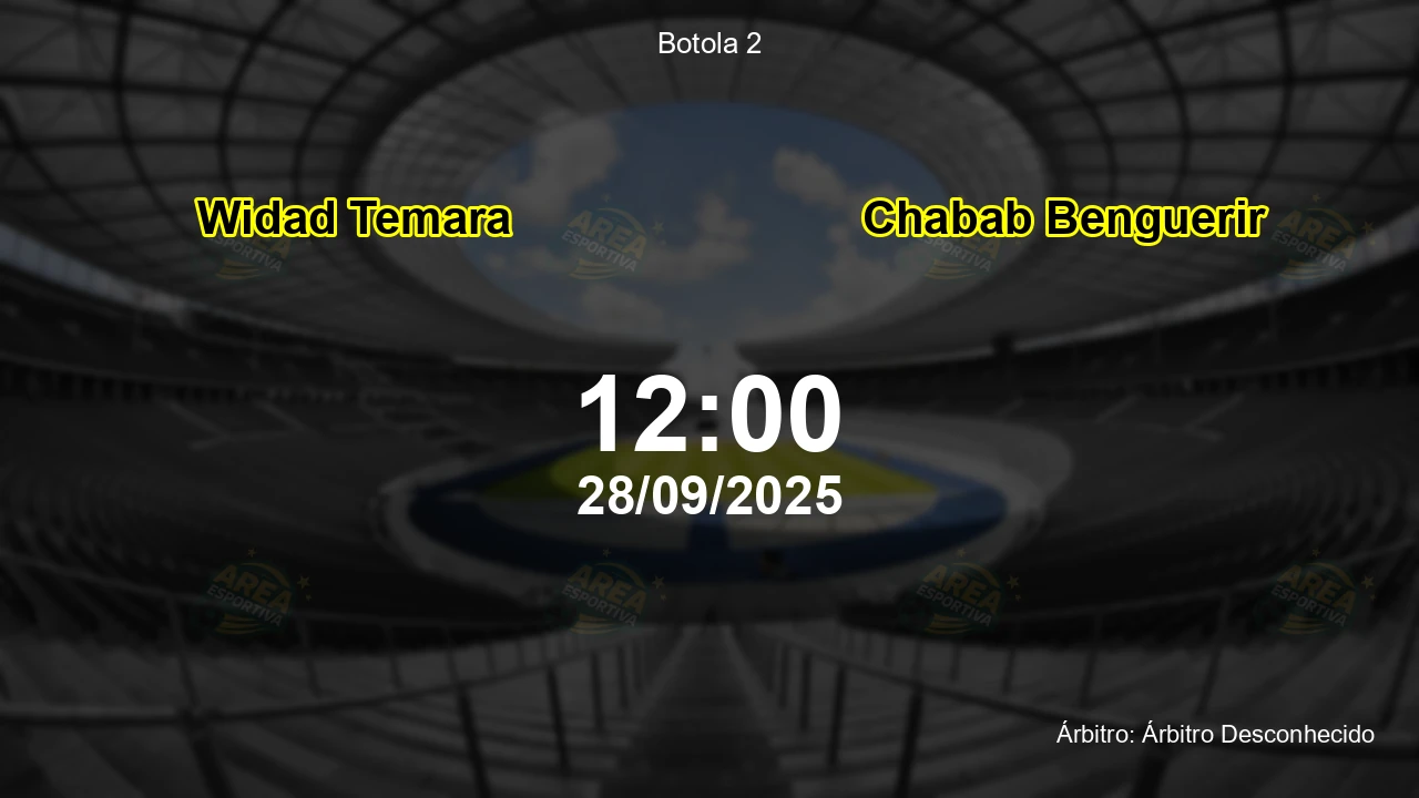 Palpite e análise do jogo Widad Temara vs Chabab Benguerir pela Botola 2