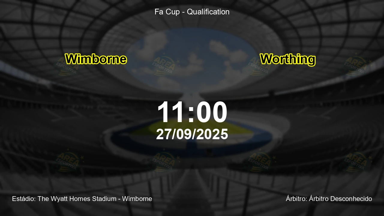Palpite e análise do jogo Wimborne vs Worthing pela Fa Cup - Qualification