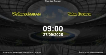 Palpite e análise do jogo Woltmershausen vs Vatan Bremen pela Oberliga Bremen