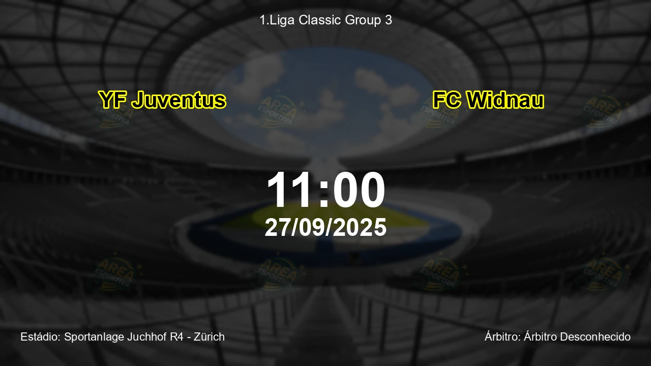 Palpite e análise do jogo YF Juventus vs FC Widnau pela 1.Liga Classic Group 3