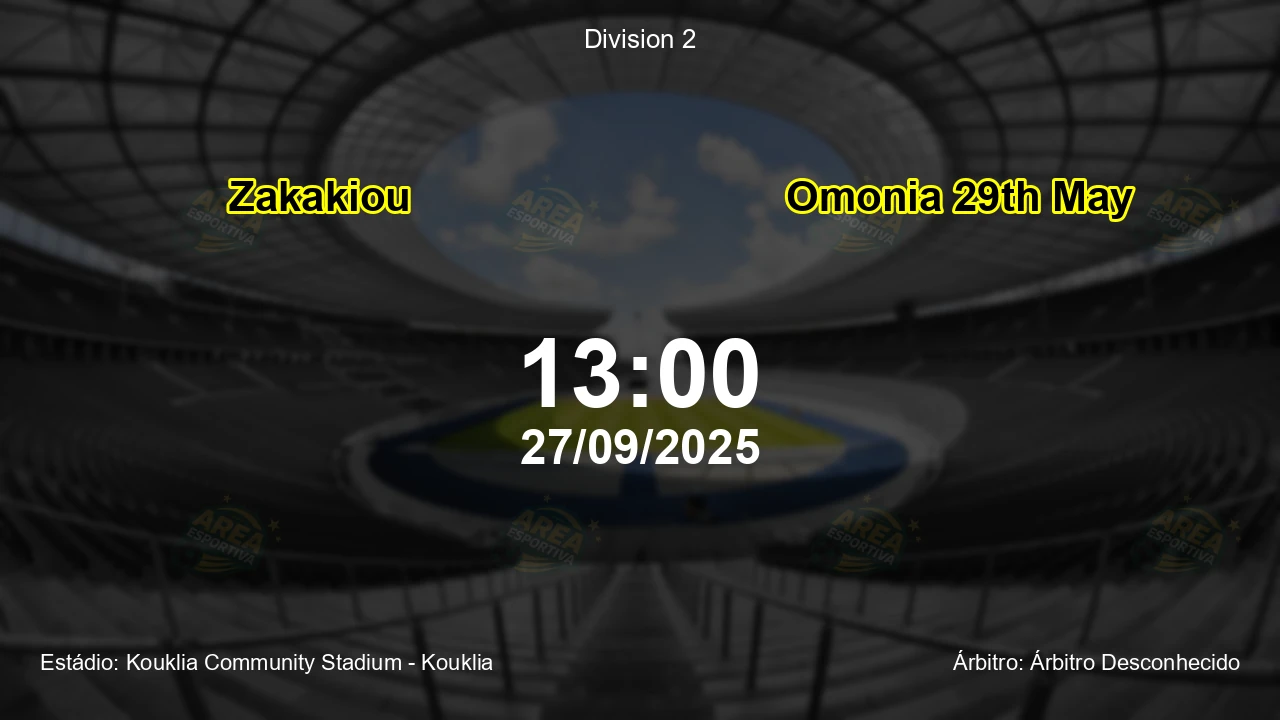 Palpite e análise do jogo Zakakiou vs Omonia 29th May pela Division 2