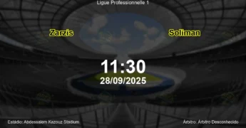 Palpite e análise do jogo Zarzis vs Soliman pela Ligue Professionnelle 1