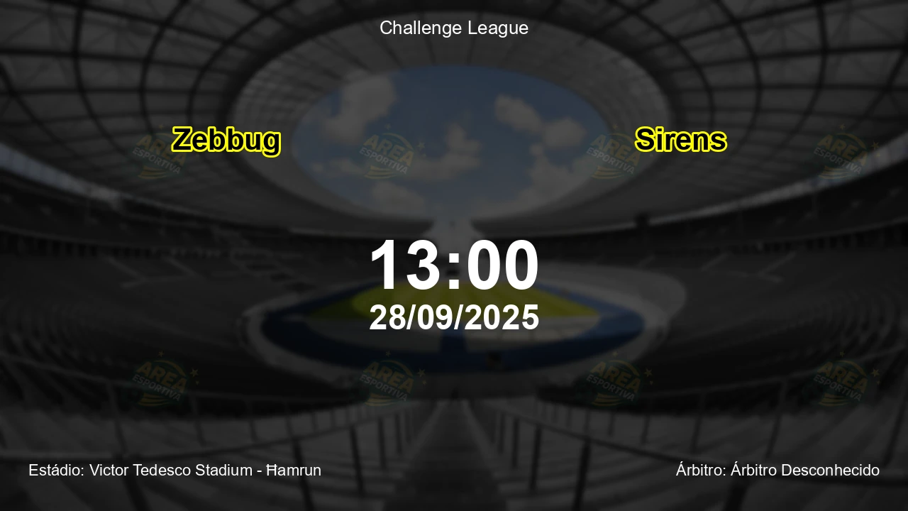 Palpite e análise do jogo Zebbug vs Sirens pela Challenge League