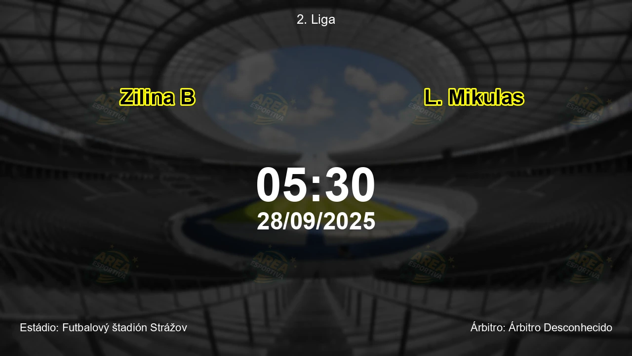 Palpite e análise do jogo Zilina B vs L. Mikulas pela 2. Liga