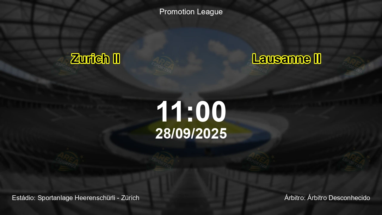Palpite e análise do jogo Zurich II vs Lausanne II pela Promotion League