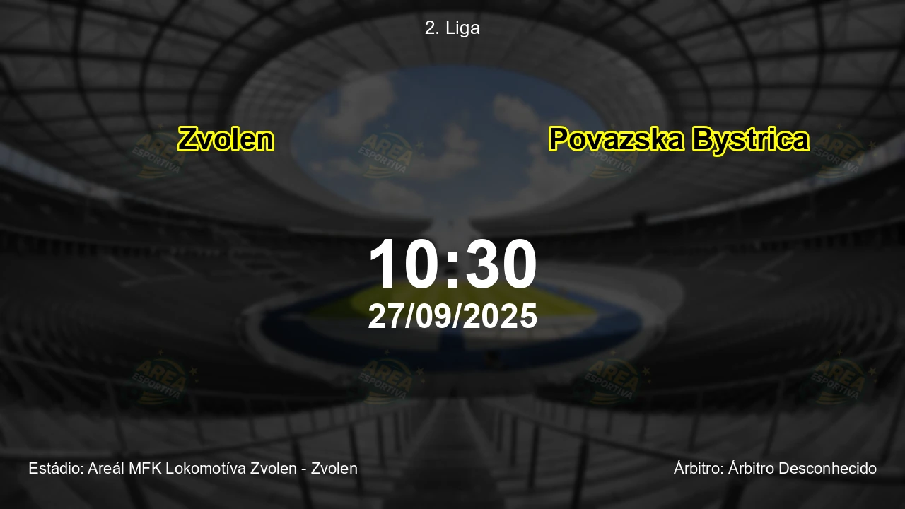 Palpite e análise do jogo Zvolen vs Povazska Bystrica pela 2. Liga