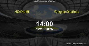Palpite e análise do jogo AD Sarchi vs Quepos Cambute pela Liga De Ascenso - Apertura