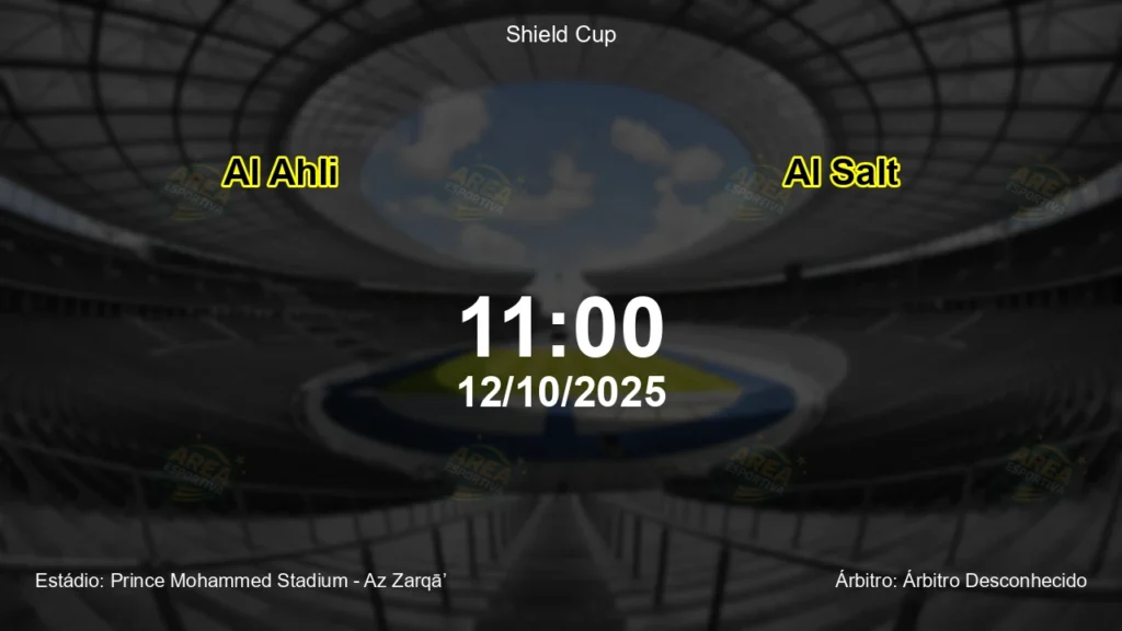 Palpite e an&aacute;lise do jogo Al Ahli vs Al Salt pela Shield Cup
