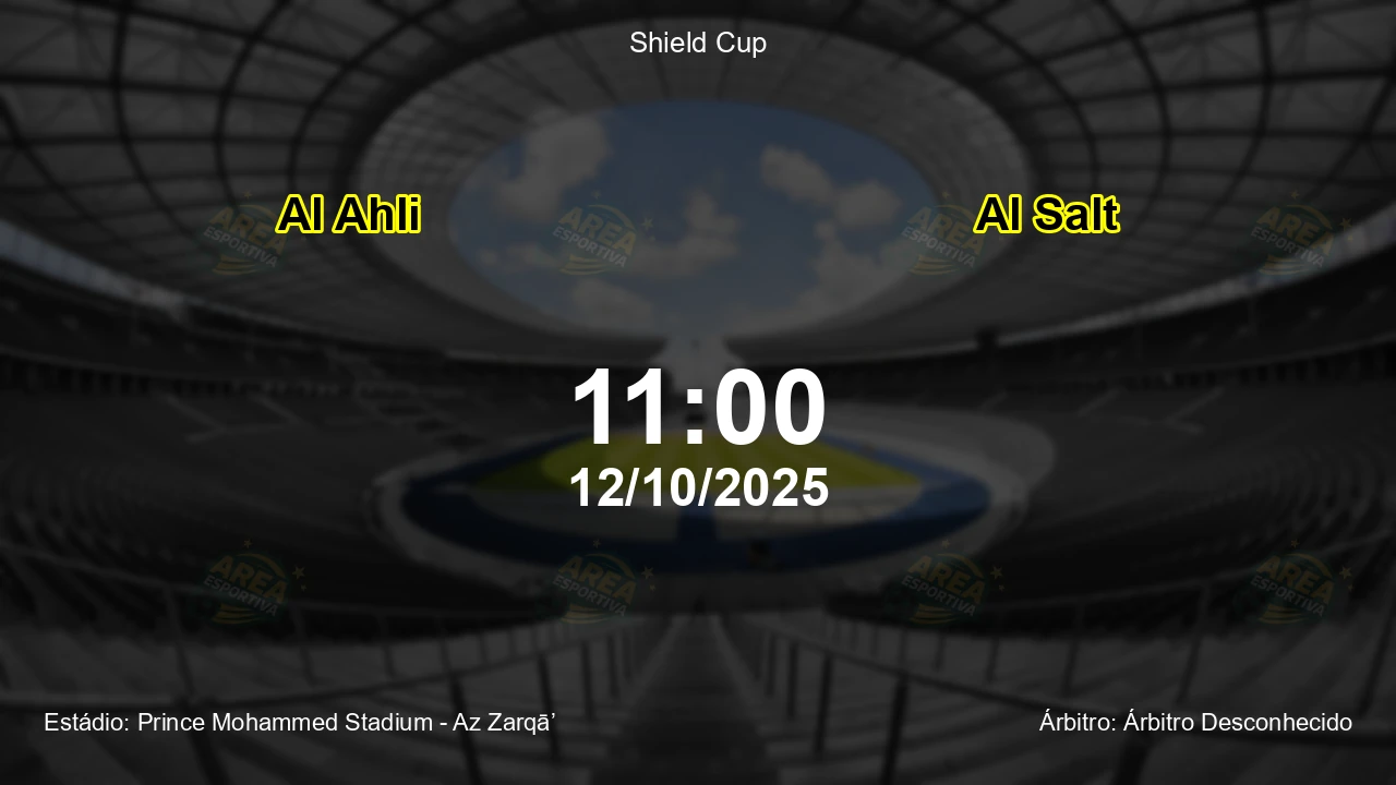 Palpite e análise do jogo Al Ahli vs Al Salt pela Shield Cup