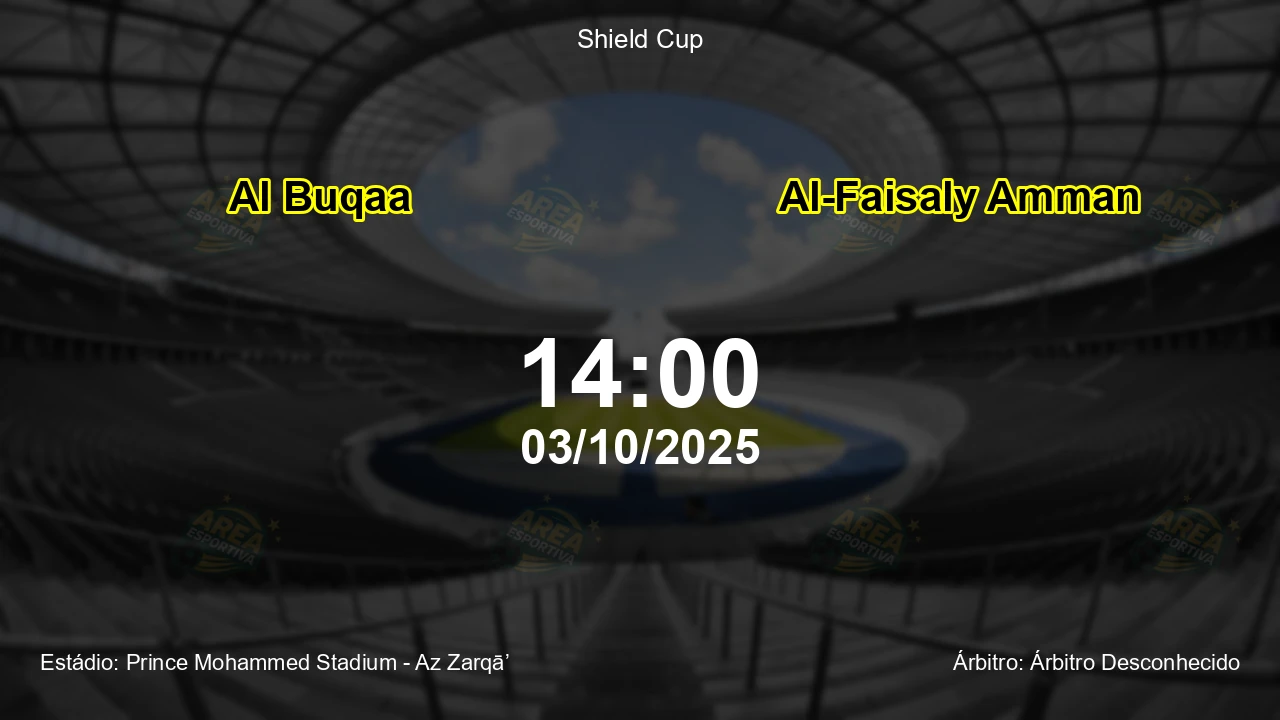 Palpite e análise do jogo Al Buqaa vs Al-Faisaly Amman pela Shield Cup