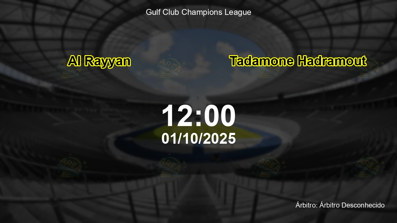 Palpite e análise do jogo Al Rayyan vs Tadamone Hadramout pela Gulf Club Champions League