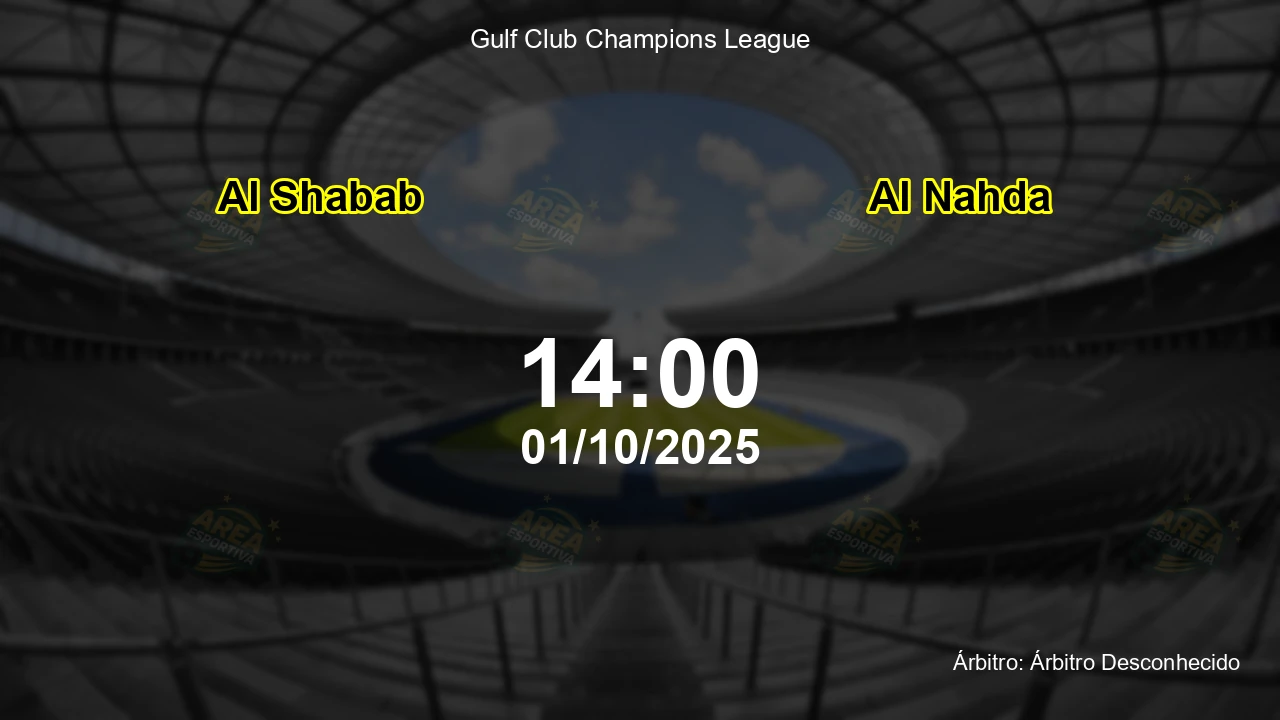 Palpite e análise do jogo Al Shabab vs Al Nahda pela Gulf Club Champions League
