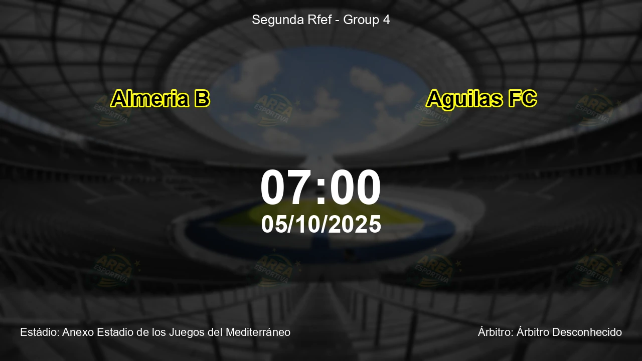 Palpite e análise do jogo Almeria B vs Aguilas FC pela Segunda Rfef - Group 4