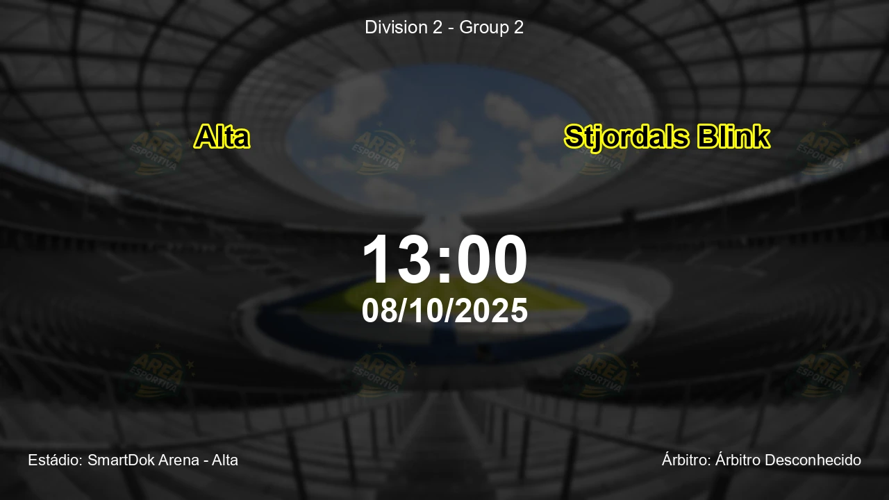 Palpite e análise do jogo Alta vs Stjordals Blink pela Division 2 - Group 2