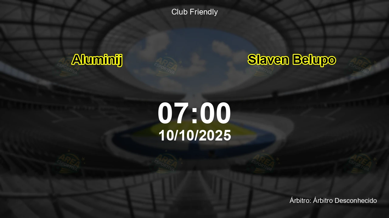 Palpite e análise do jogo Aluminij vs Slaven Belupo pela Club Friendly