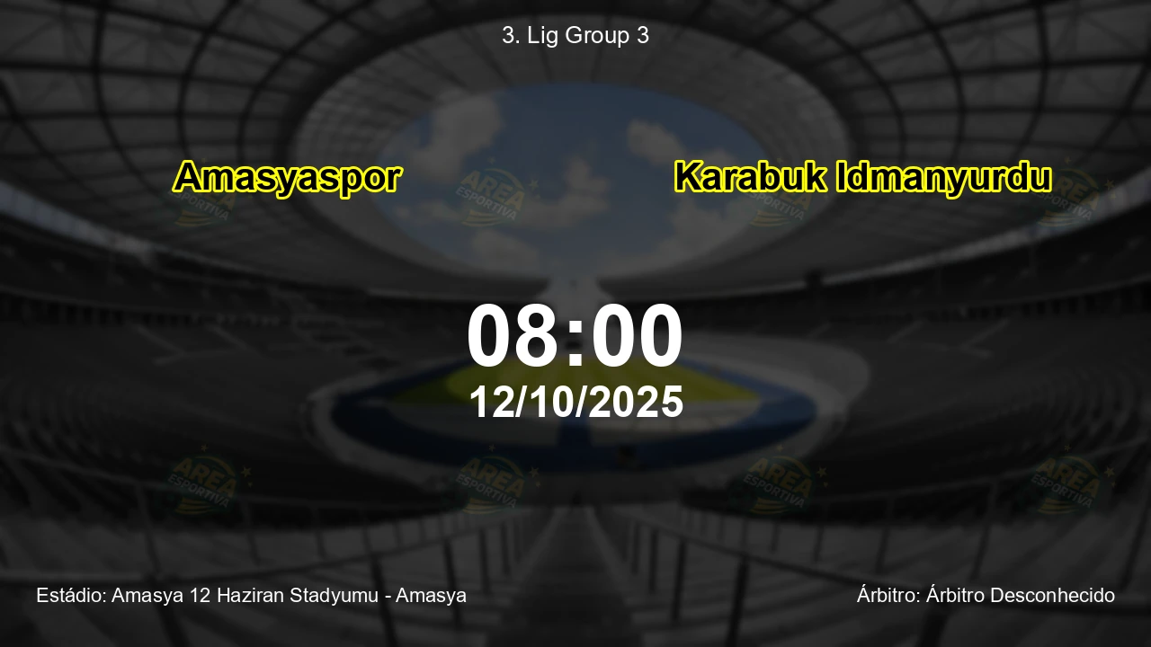 Palpite e análise do jogo Amasyaspor vs Karabuk Idmanyurdu pela 3. Lig Group 3