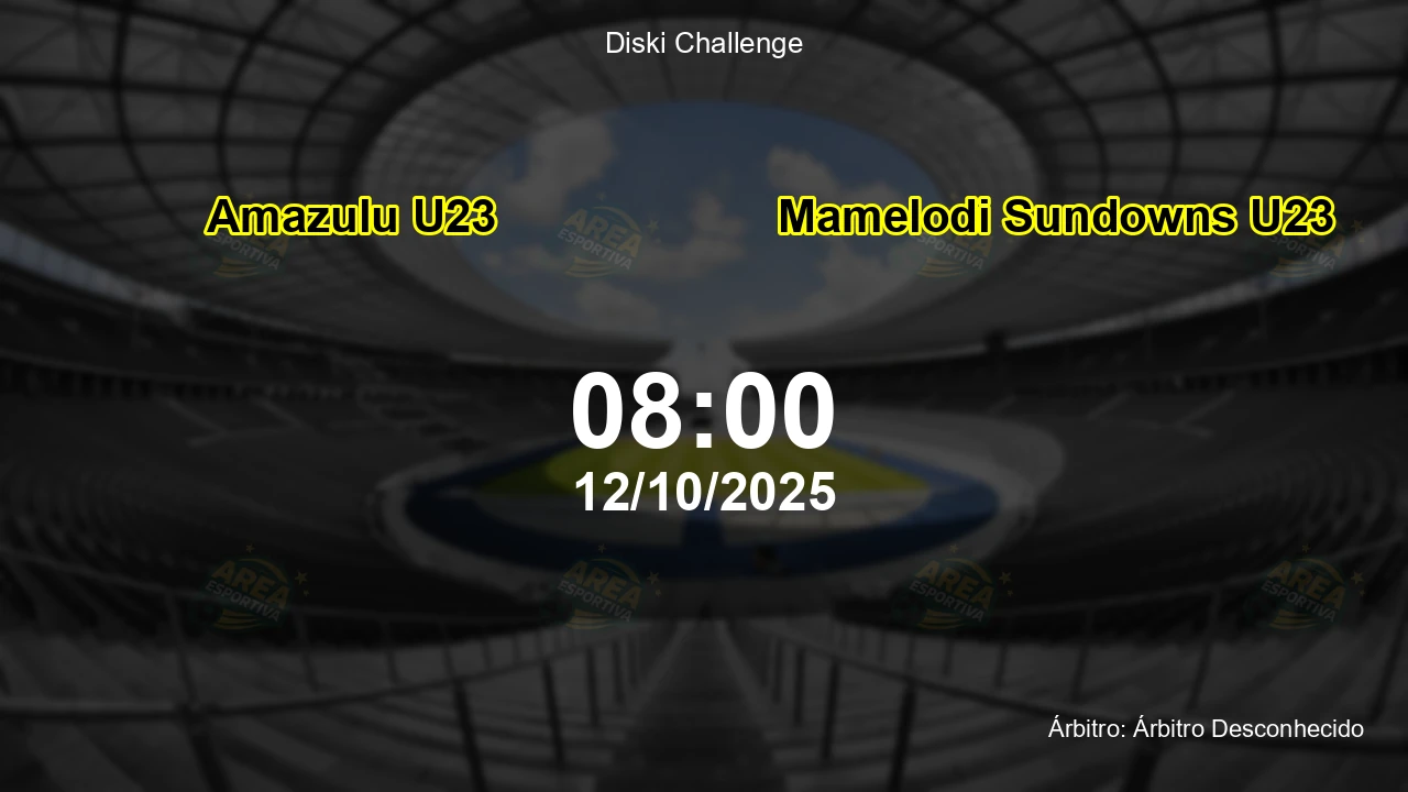 Palpite e análise do jogo Amazulu U23 vs Mamelodi Sundowns U23 pela Diski Challenge