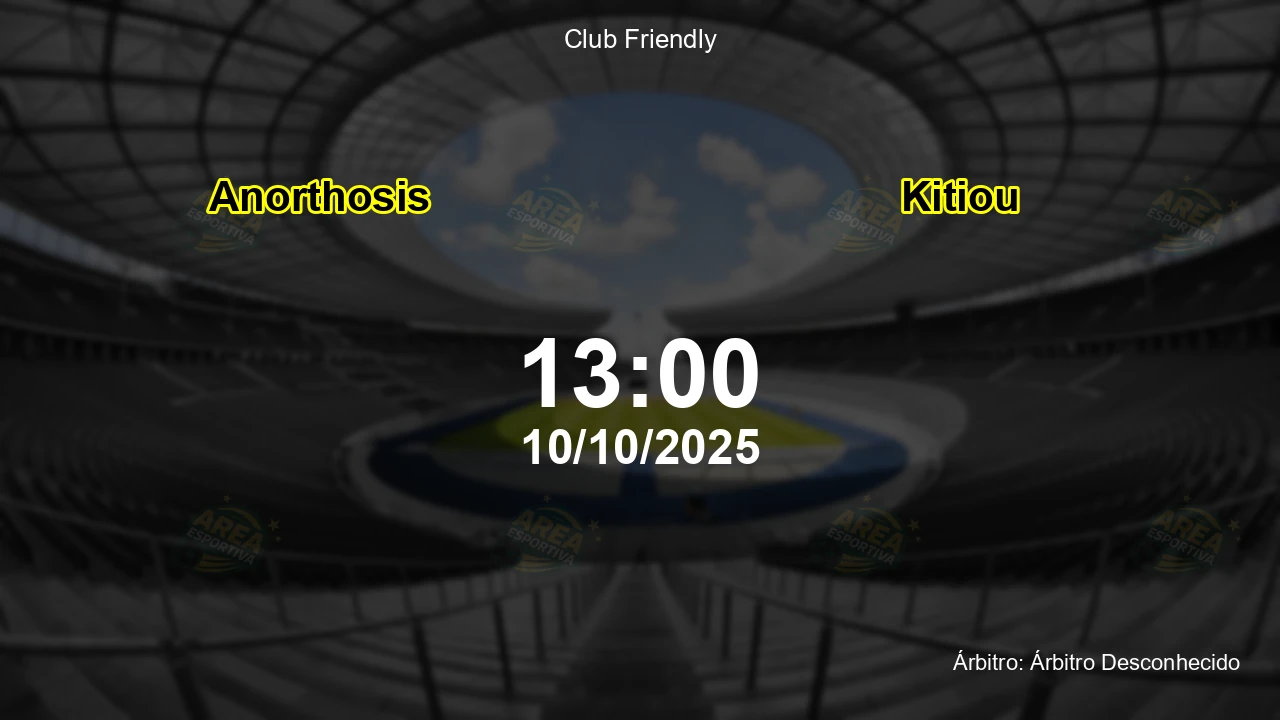 Palpite e análise do jogo Anorthosis vs Kitiou pela Club Friendly