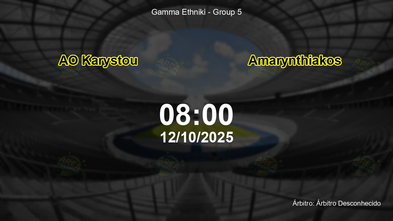 Palpite e análise do jogo AO Karystou vs Amarynthiakos pela Gamma Ethniki - Group 5