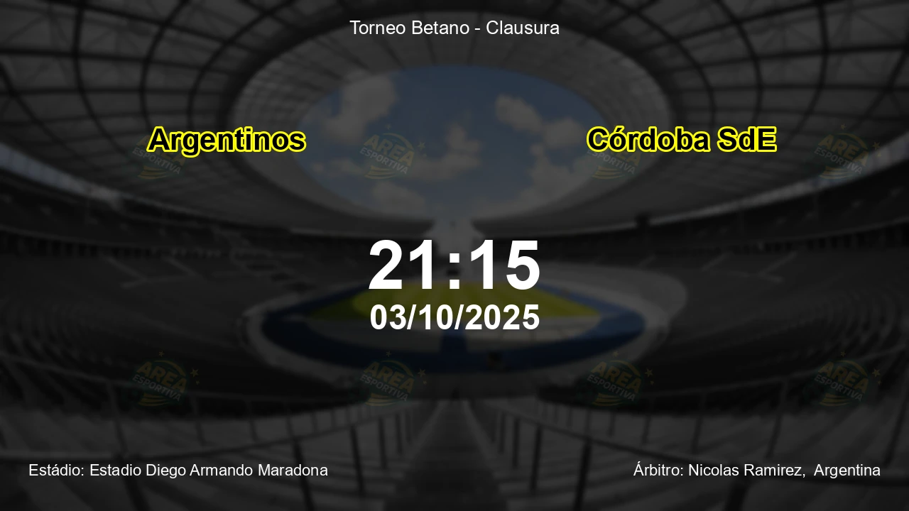 Palpite e análise do jogo Argentinos vs Córdoba SdE pela Torneo Betano - Clausura