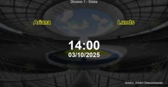 Palpite e análise do jogo Ariana vs Lunds pela Division 1 - Södra